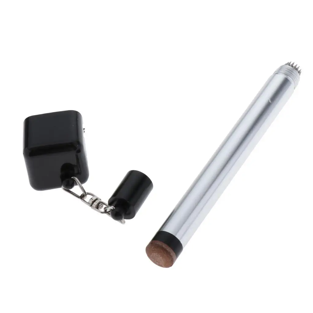 

2 in 1 Chalk Case and Tip Aerator Cue Care Tool Billiard Accessory for Snooker Stick Maintenance at Home
