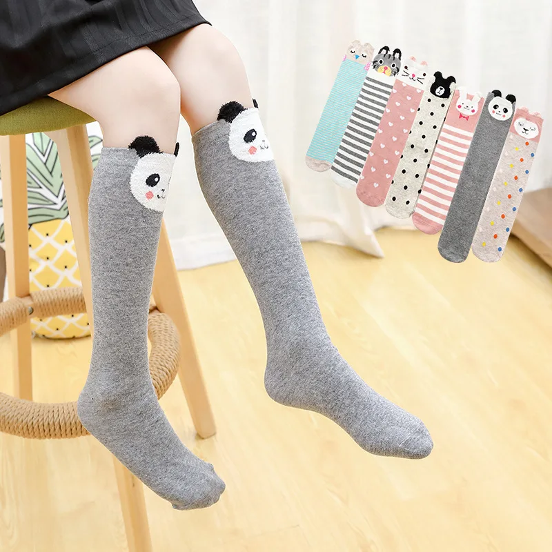 

Cartoon Dance Sock Kids Socks Girls long Cotton Knee High Leg Warmers Socks Long Tube Princess Children's Knee Socks