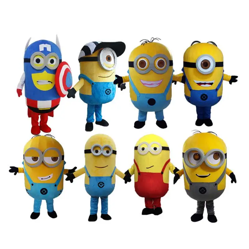 

Potdemiel Minions Mascot Costume Adult Size Cartoon Minion Doll Outfit Anime Event Performance Cosplay Party Dress Up
