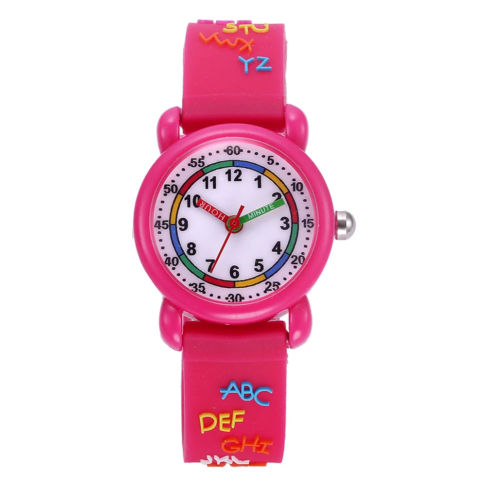 

1Pcs Cartoon Watch 3D Cute Design Waterproof Quartz Movement Wristwatch Rosy Adjustable Band Safe Premium Material