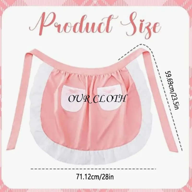 مئزر زي خادمة الخصر مع 2 جيب للنساء لعب دور هالوين كوزبلاي ملحقات المطبخ طبخ الخبز ساحة y1ac