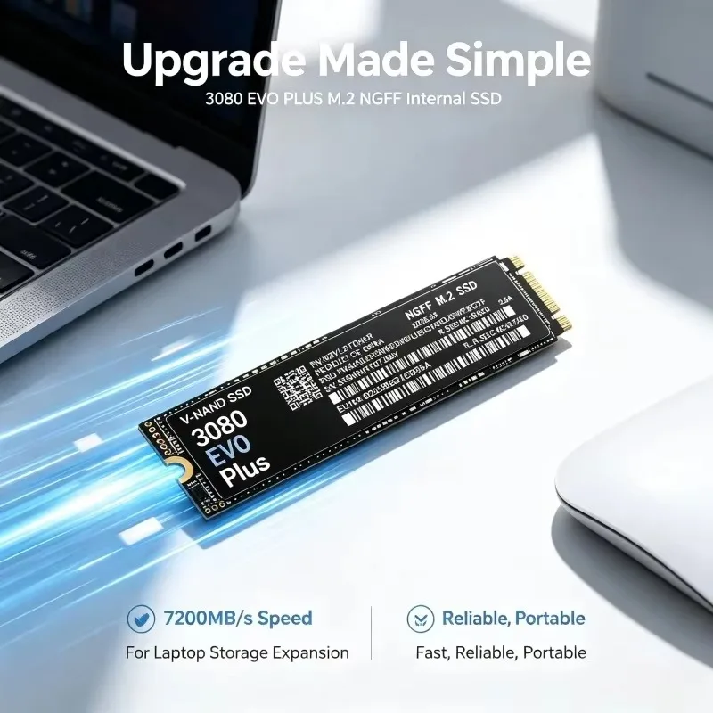 3080 EVO Plus NGFF M.2 SSD 500GB 1TB 2TB 4TB SSD M.2 2280 PCIe4.0 SSD Internal Solid State Drive Disk for Laptop Desktop