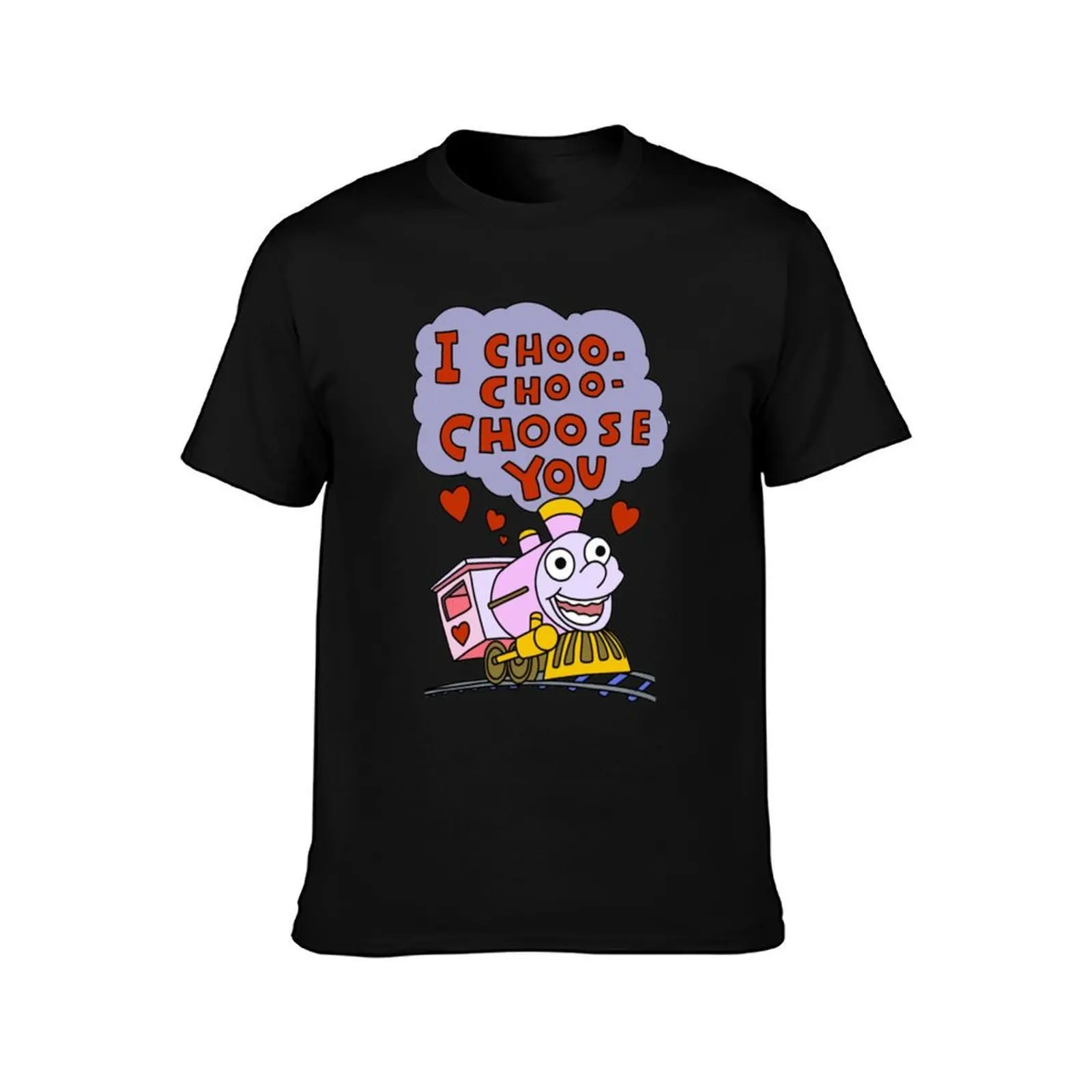 I Choo Choo Choose You T-Shirt, Summer Casual Cotton Tee, Oversized Streetwear Tops, Vintage Graphic Print, Unisex Men Women