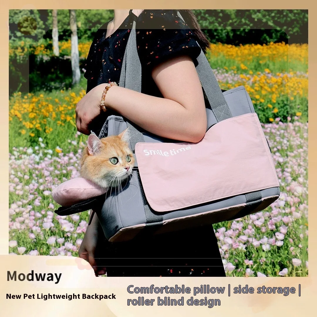 

Легкая дышащая сумка-переноска для кошек для путешествий, ручной рюкзак для домашних животных с вентиляцией для маленьких собак и кошек