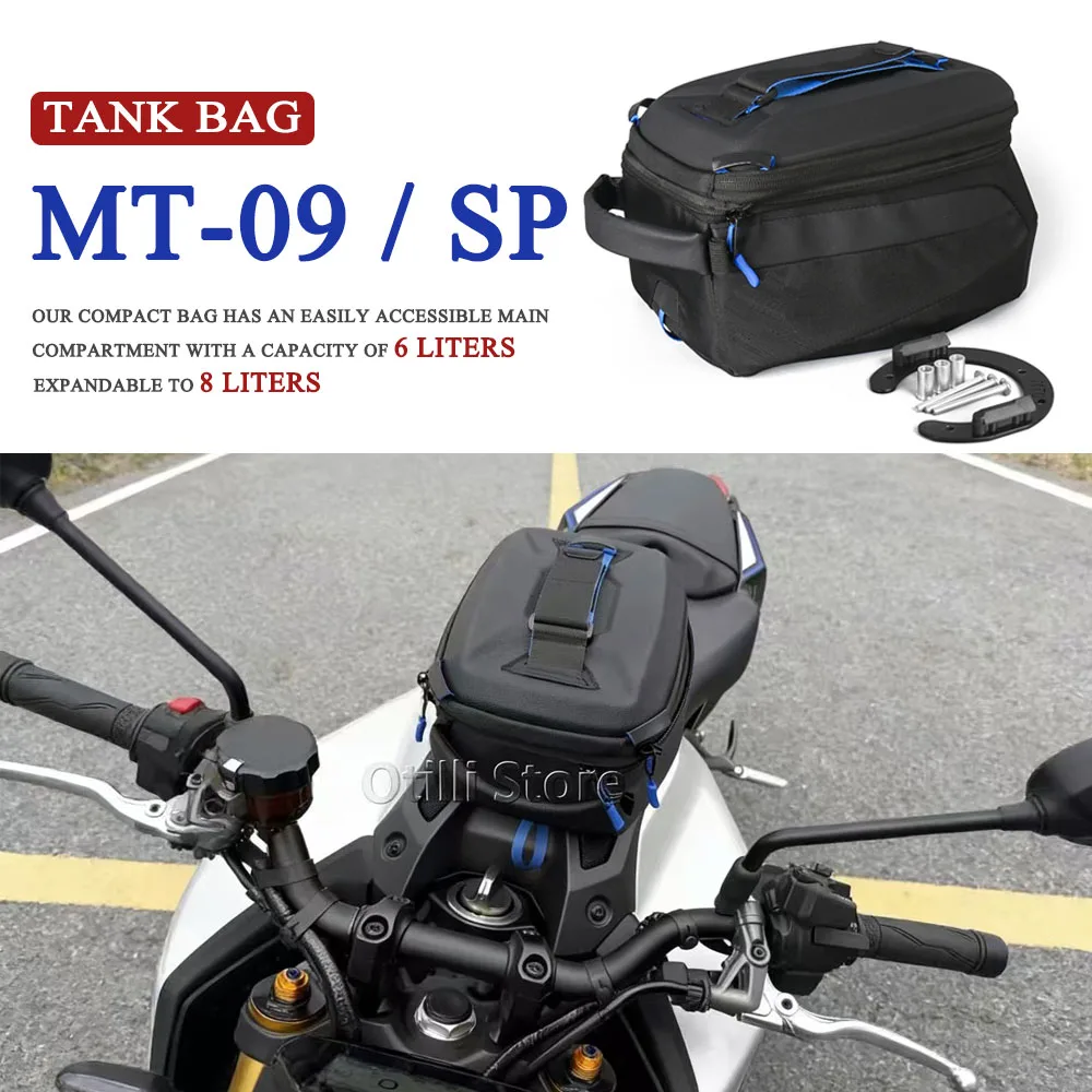 

Новая черная сумка на бак для мотоцикла, быстросъемная, 6 л, для YAMAHA MT-09 SP MT09 2024 2025 2026
