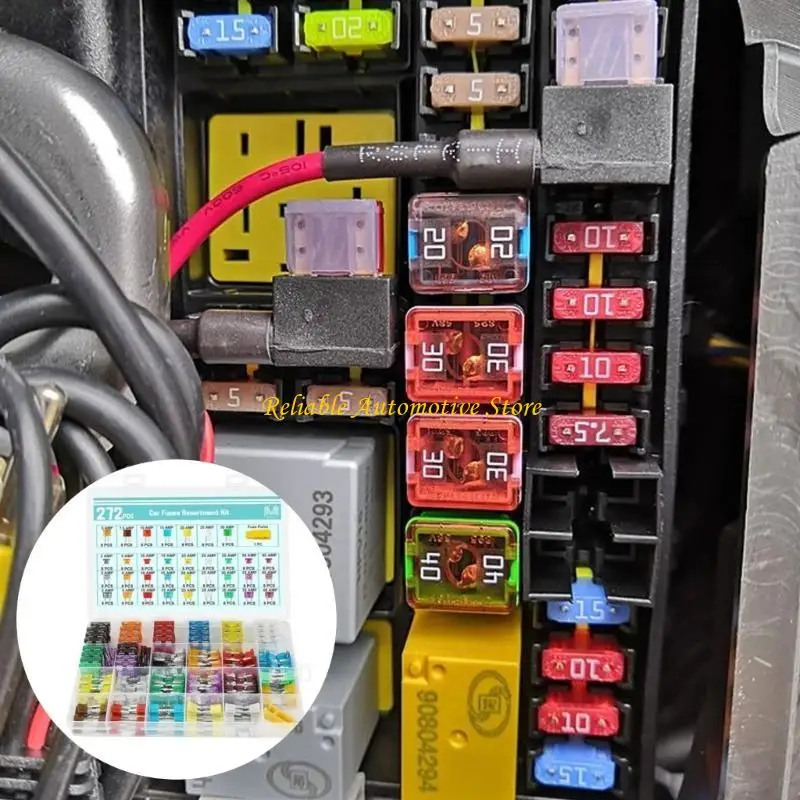 

M68B Automotive Fuses Set Car Fuses Assortment with fuses Puller for Car