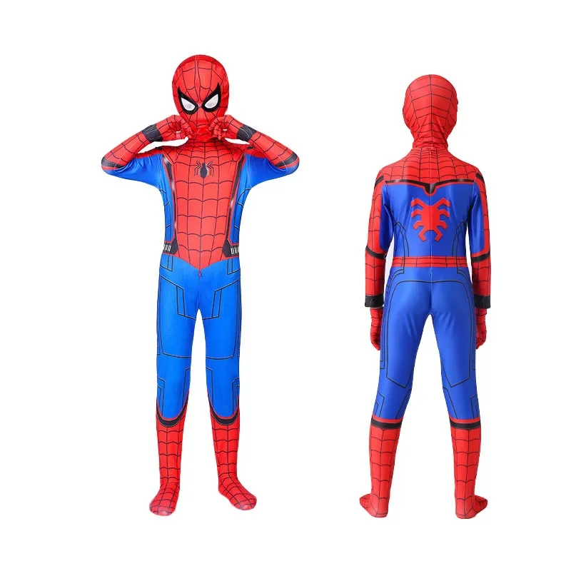 SN55Boys Ragazze Spiderman Costume Tuta da supereroe Miles Morales Spider-Man Cosplay Zentai Body Stile 3D Halloween Outf $ @ 1w