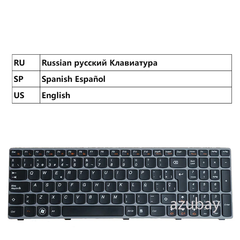 

Keyboard For Lenovo Ideapad Z560 Z560A Z565A G570 G575 25010790 25010820 25012436 25012404 25012349 25206790 Russian Spanish US