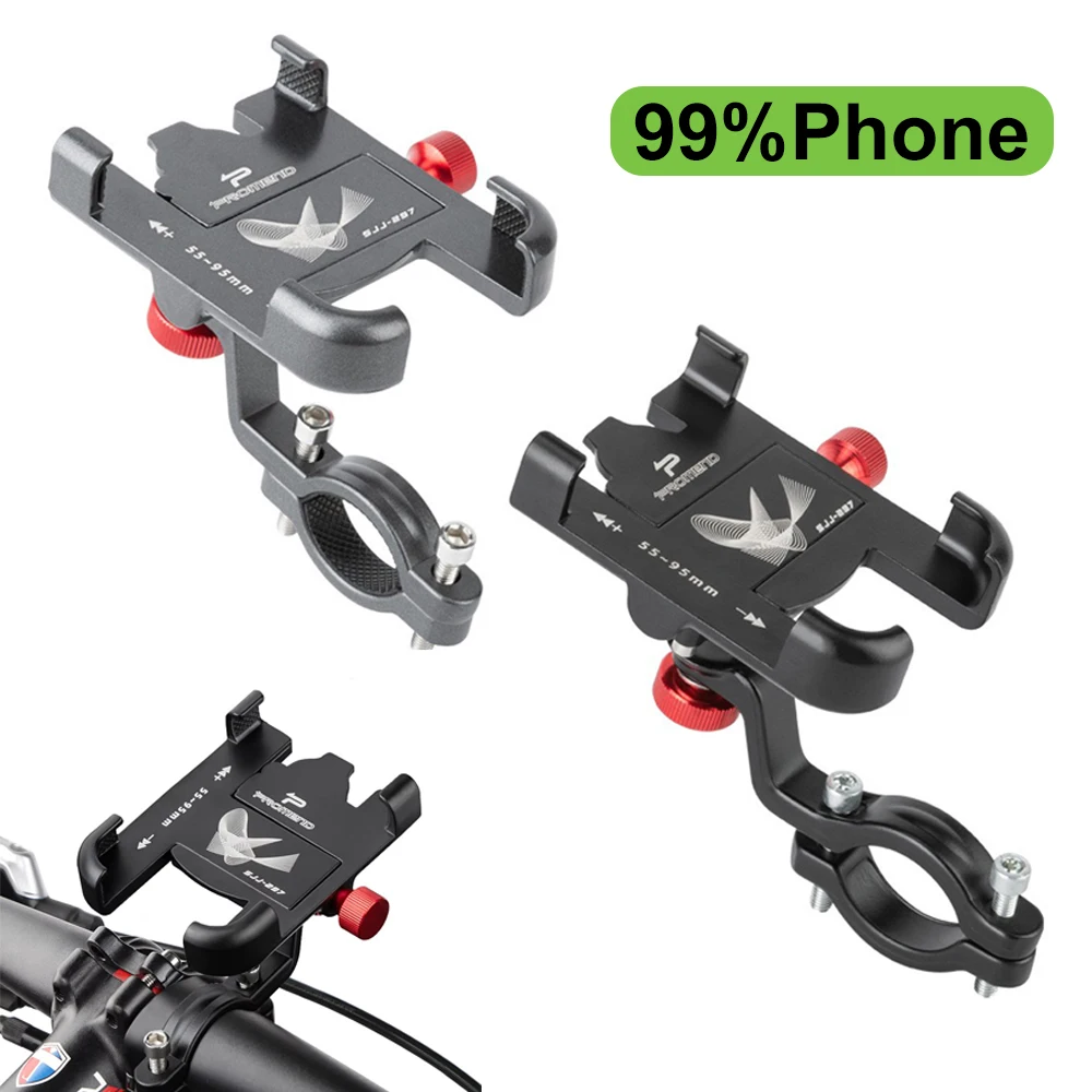 

New MTB Phone Mount Stand Bicycle Holder 360 Rotatable Aluminum Adjustable Bike Phone Holder Non-slip Cycling Bracke