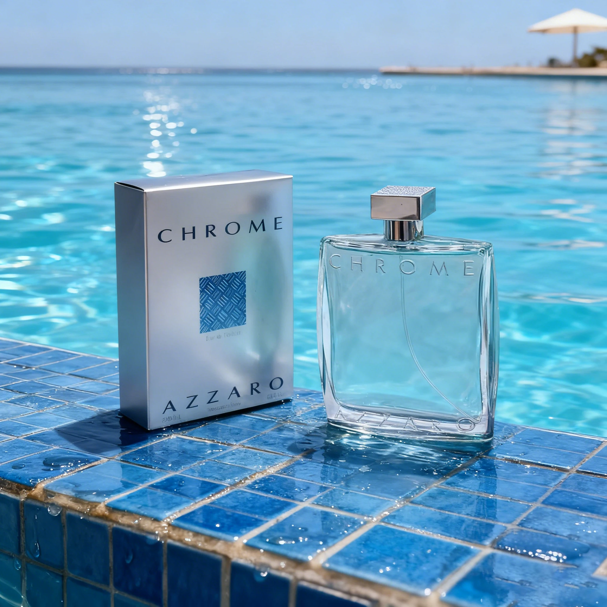Azzaro Chrome Men Eau De Toilette Spray 100ml/200ml عطر الحمضيات الأصلي برائحة تدوم طويلاً