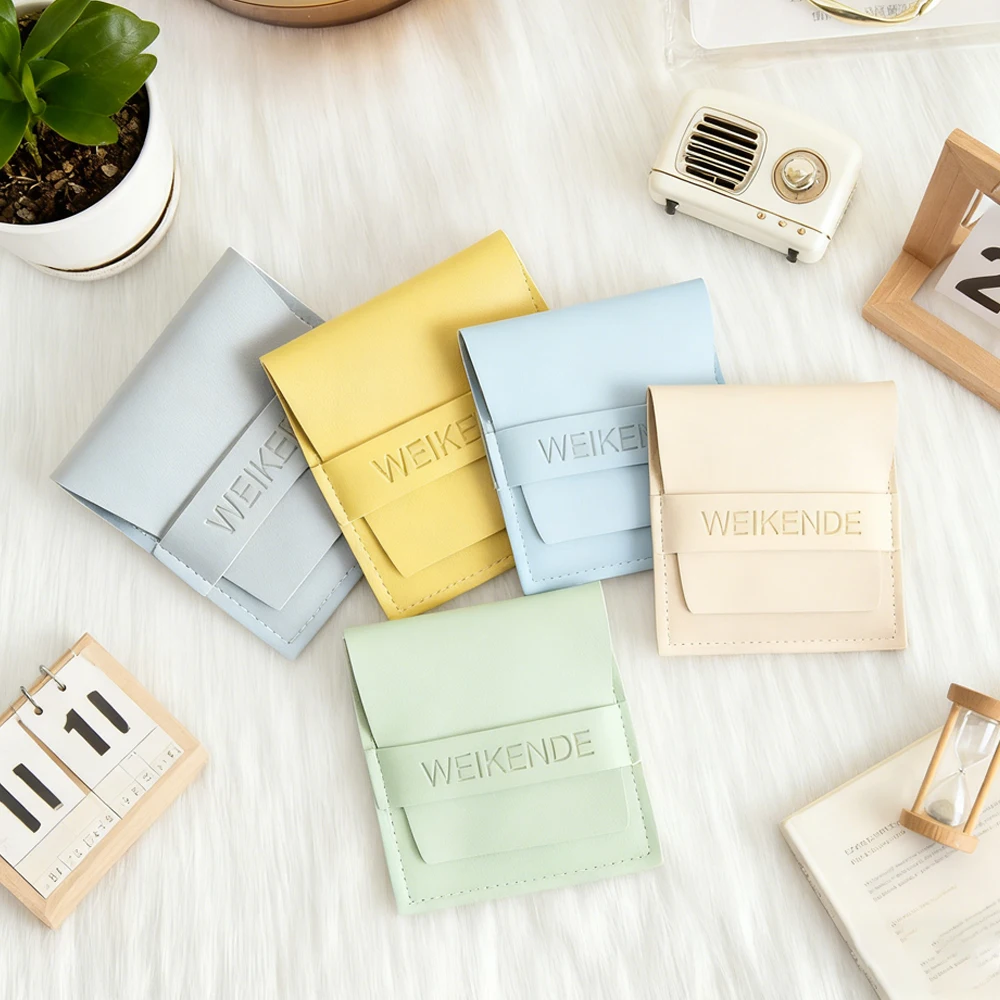 

100Pcs/Lot Personalized Logo 8x8cm PU Leather Jewelry Pouch Bags Custom DIY Earring Bracelet Packaging Box Ring Gift Brooch Bag