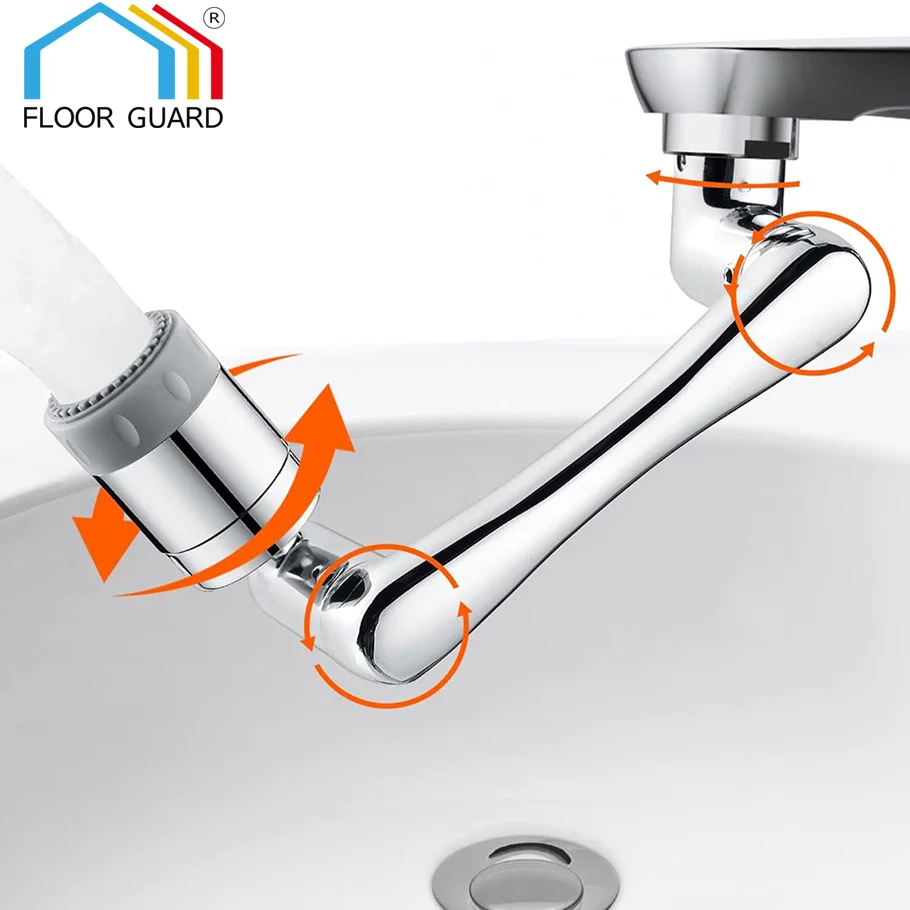 

Universal 1080° Rotation Faucet Extender Plastic Dual Mode Sprayer Head Bubbler Nozzle for Kitchen Washbasin Robot Arm Tap