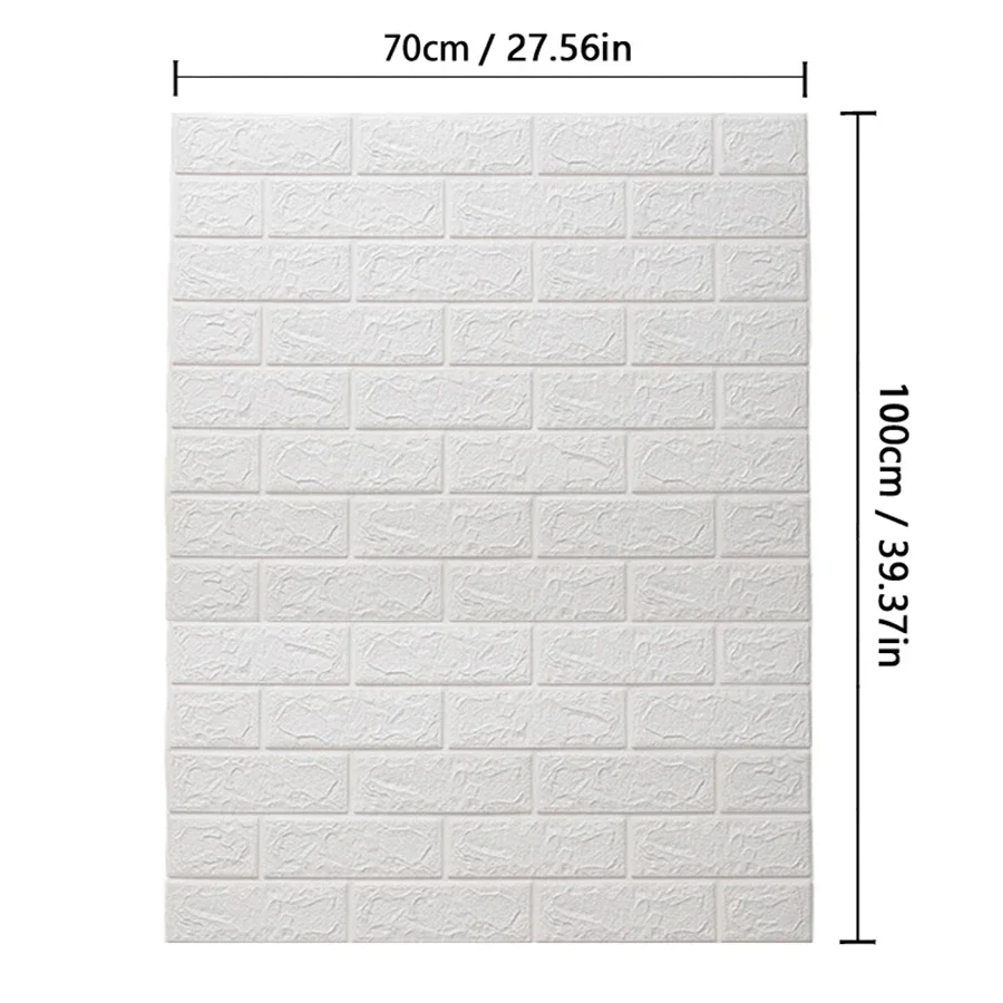 70cmx1/5/10m 3D Wallpaper Decoration Self-adhesive Antique Foam Brick Wallpaper Living Room Bedroom Waterproof 3d Wall Sticker