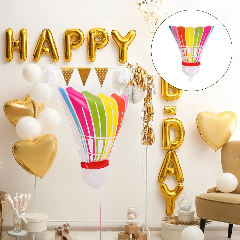 

6pcs Giant Badminton Balloon Sports Themed Foil Decoration Inflatable Shuttlecock Party Hanging Birthday Event Decor Balloon