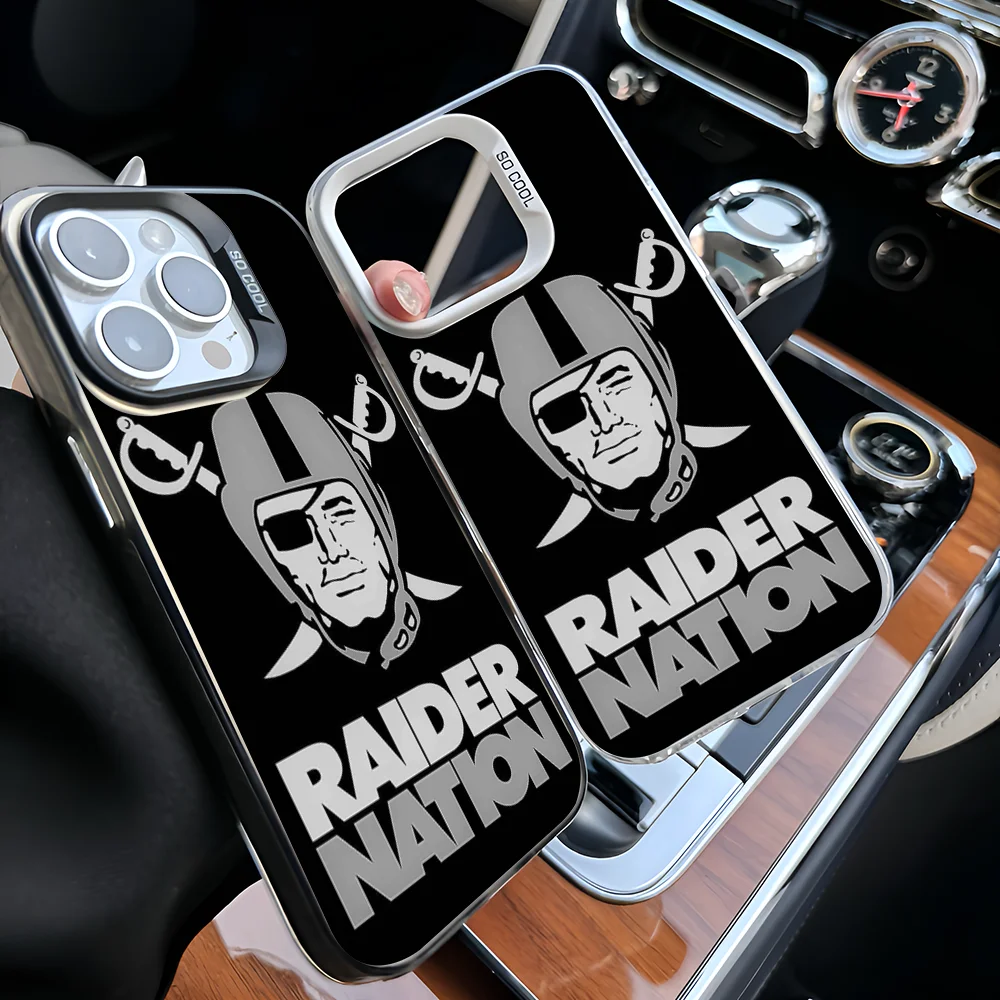 Epc Oakland Raiders Phone Case IMD Phone Case For IPhone 16 15 14 13 12 11 Pro Max Plus Color Silver Cover