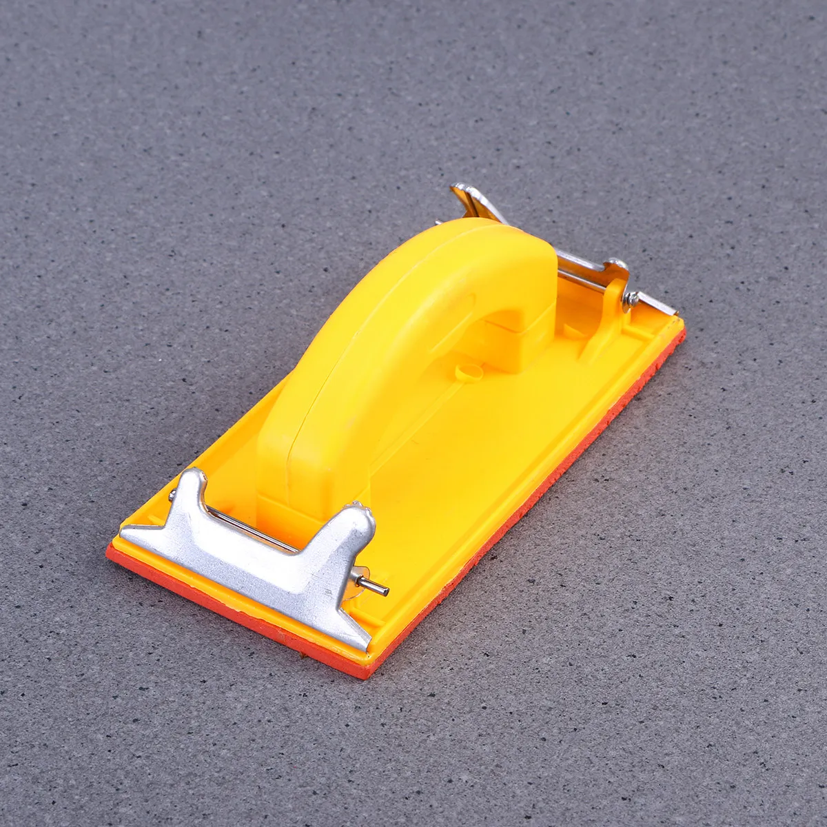 Plastic Hand Grip Sandpaper Holder Yellow Plate Metal Clips Easy Clamp Sandpaper Dry Wet Polishing Sanding Tool for Walls