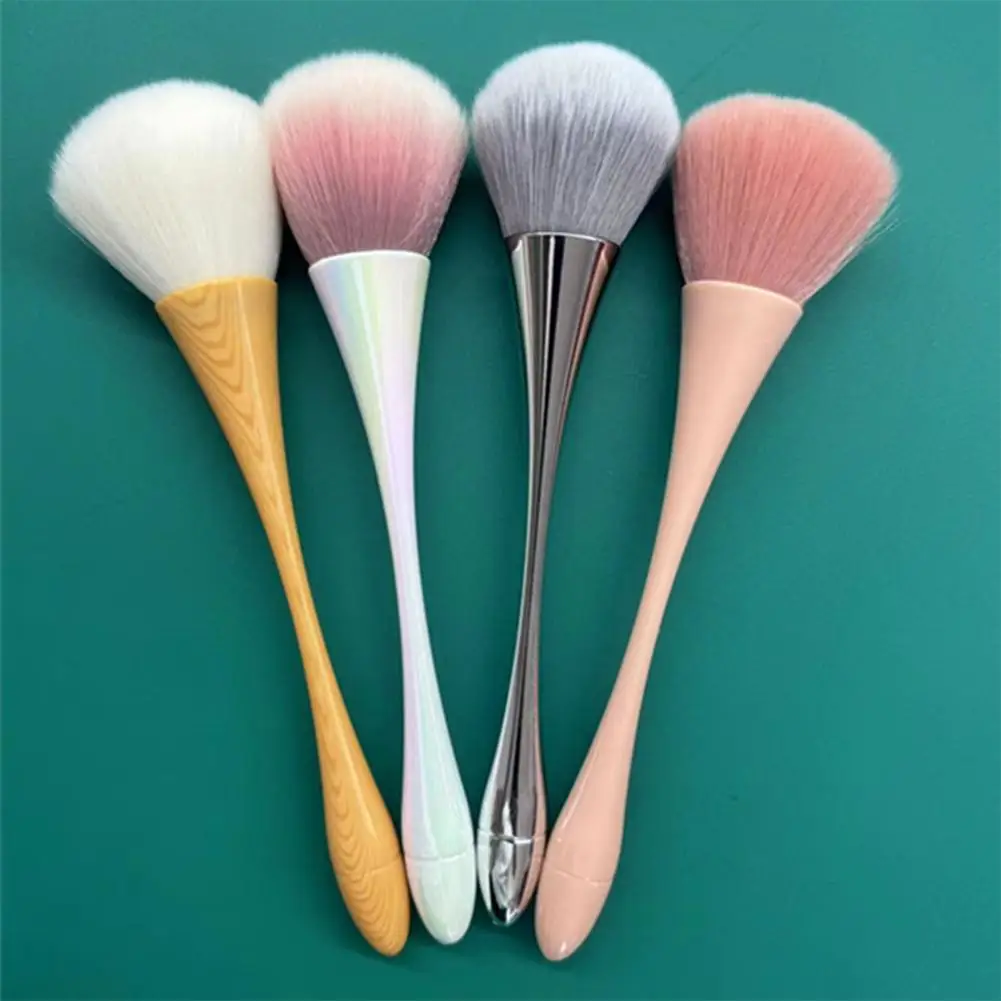 2 pz/lotto pulizia della polvere spazzola per unghie manicure spazzola per nail art testa grande fiore polvere fard salone trucco bellezza accessori per unghie strumento