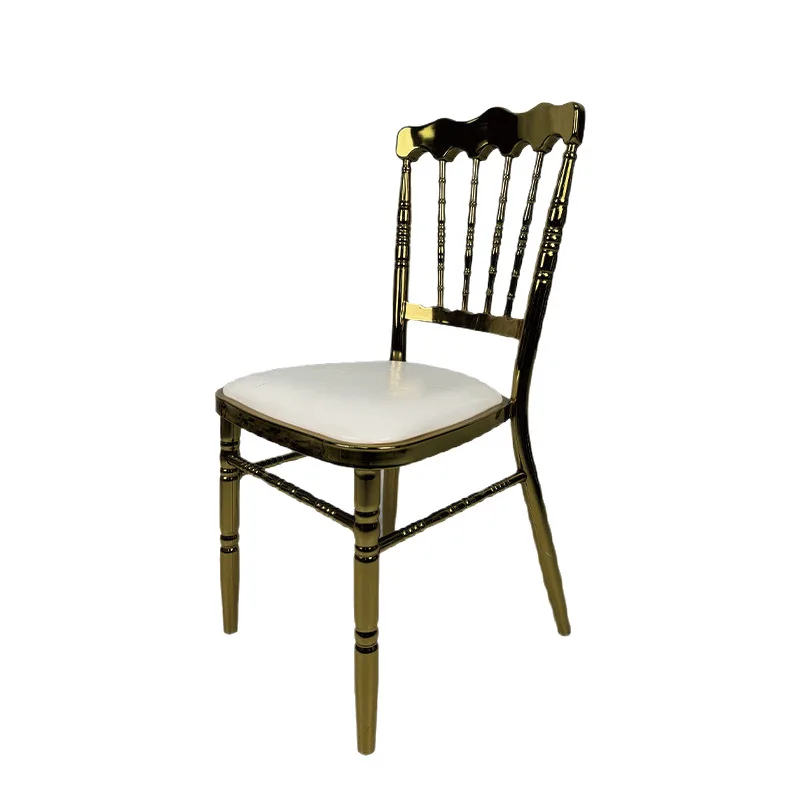 

Bamboo Chair Banquet Electroplating Napoleon Castle Wedding Ceremony Chair Hotel Furniture Hotel Restaurant Metal Chair