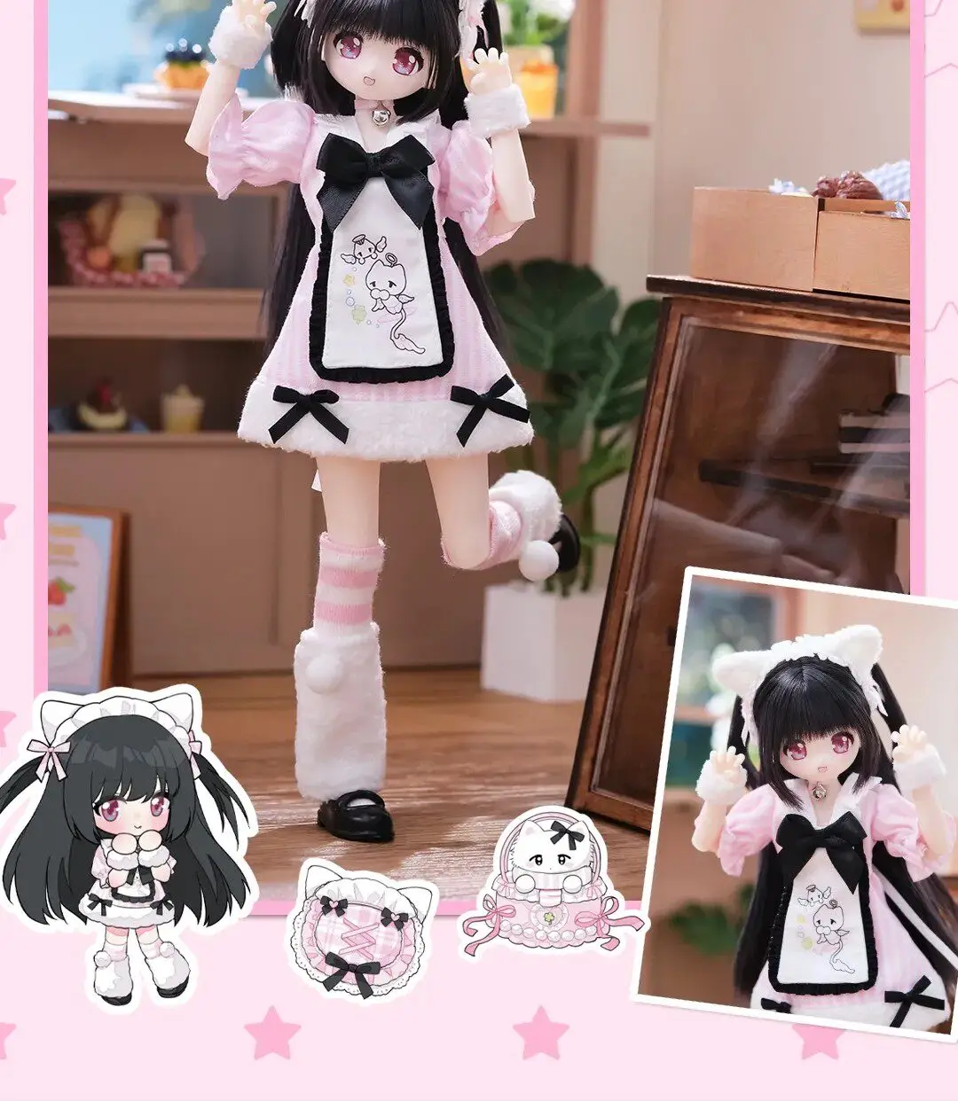 Original SyncyLand OOTD BJD Blind Box Niedliche Anime-Puppe mit Beweglichen Gelenken und Echthaar Key 2 Mini Sammelfigur Wohndekor Geschenk – Detail 11