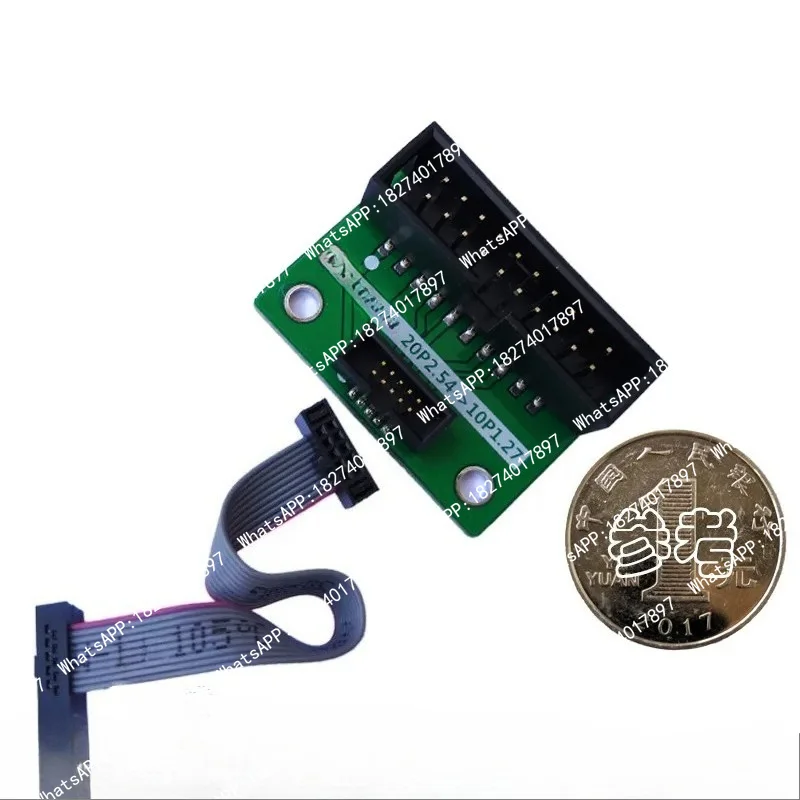 Adapter Board 20 pin 2.54mm to10 pin 1.27mm Pitch for Interface Adapter Plate Pinboard with shielded wire