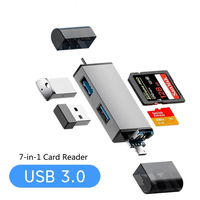 USB 3.0 SD Card Reader 7 in 1 Type-C SD/Micro SD/SDHC/SDXC OTG Memory Card Reader for PC PhoneTablet Type C Devices