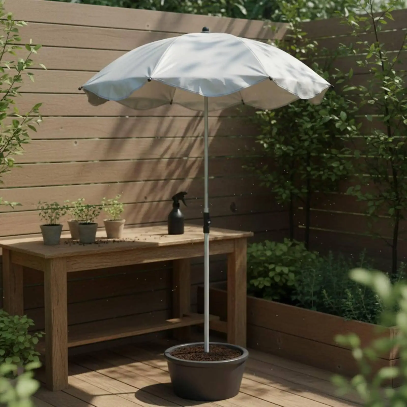 Outdoor Shade Canopy Compact Sun Protection Mini Umbrella for Balcony Garden Plant Shelter