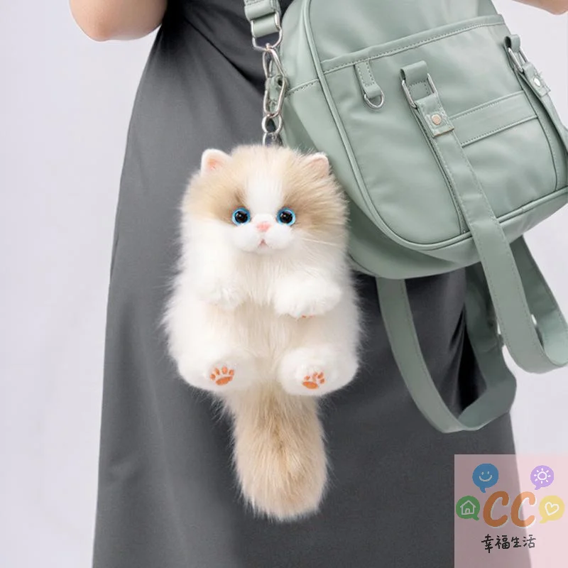 

Шикарный плюшевый брелок для куклы-кошки; Удобный подвесной декор для рюкзака, игрушка с имитацией животного