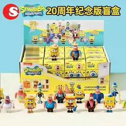 Original Sponge Baby Puzzle Splice Handmade Mini Model Square Pants Underwater Fun Party Patriot Doll Jewelry Toy Birthday Gift