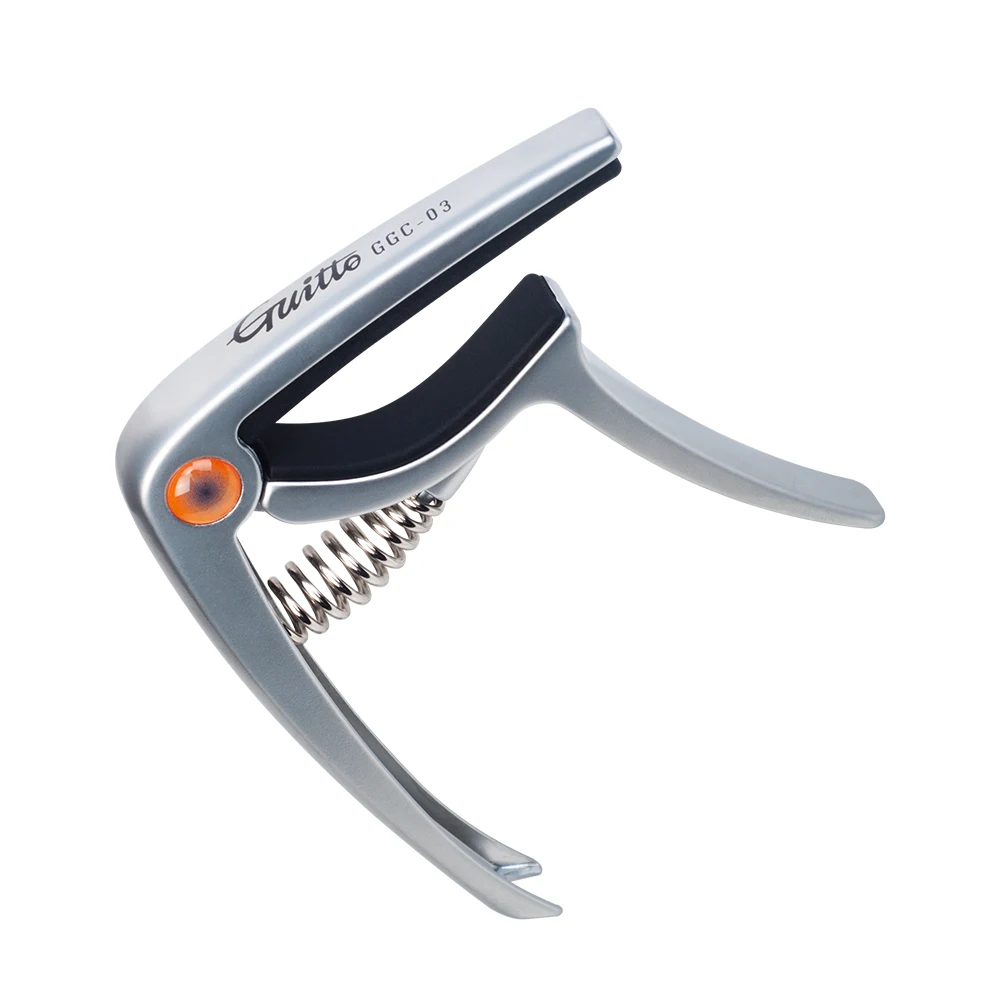 GGC-03 Professionele Gitaarcapo van Zinklegering met Geïntegreerde Nageltrekker, Metalen Capo voor Elektrische Gitaar, Akoestische Gitaar & Basgitaar
