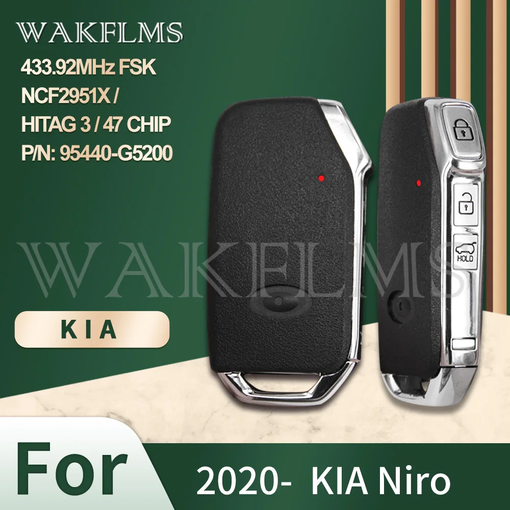 95440-G5200 For KIA Niro 2020 2021 433MHz ID47 Passive Proximity Keyless Entry Go Smart Car Remote Car Key