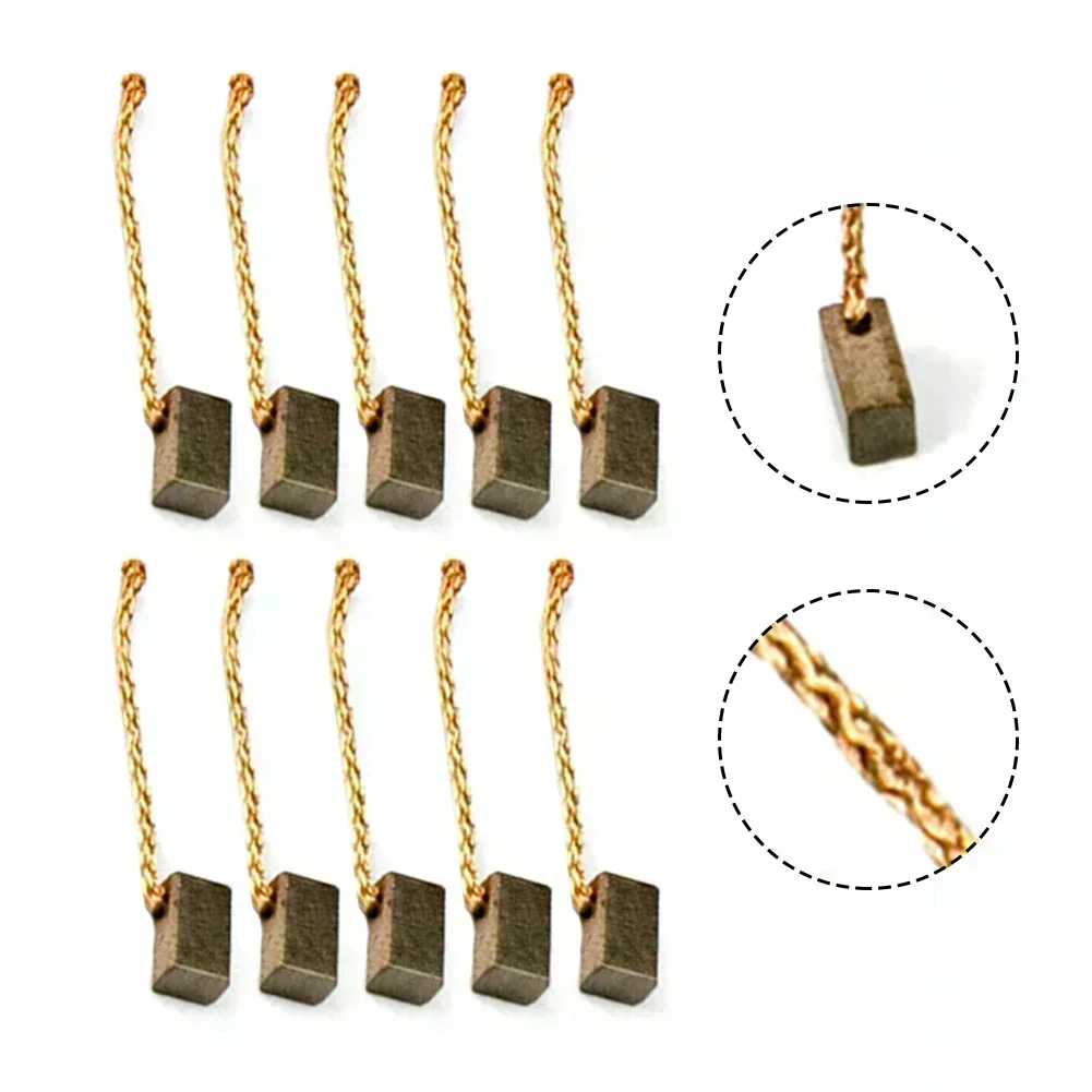 

Set of 10 Carbon Brushes Perfectly Designed for Automotive Casement Motors and Glass Lifters with Copper Material