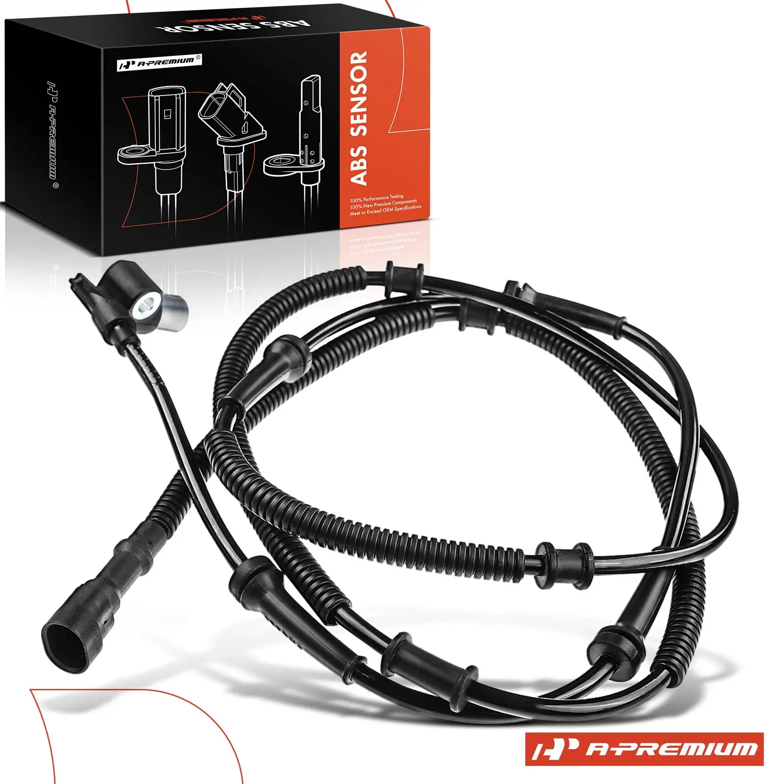 A-Premium Front Driver or Passenger Side ABS Wheel Speed Sensor for Jeep Wrangler 2000-2006 TJ 1997-2006