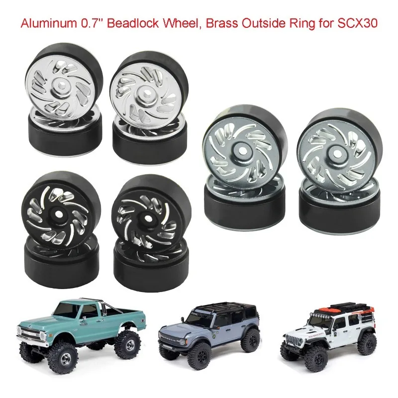 4pcs/set Aluminum 0.7