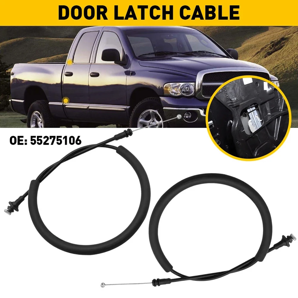 2pcs Rear Door Latch Release Cable For Dodge For Ram 1500 2500 3500 98-02 55275106 Replace Cables Auto Accessories