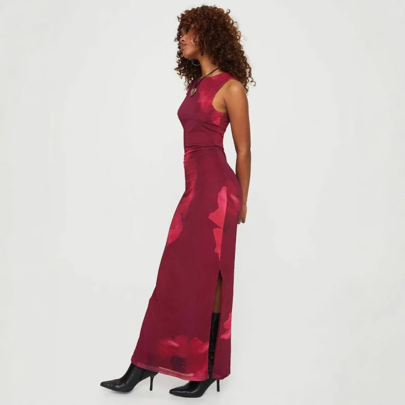 

Faionable Long Red Dr Princ Polly A-Line Maxi Dr Bal High Waist Spring Season Women's Clothing plus Size Dr