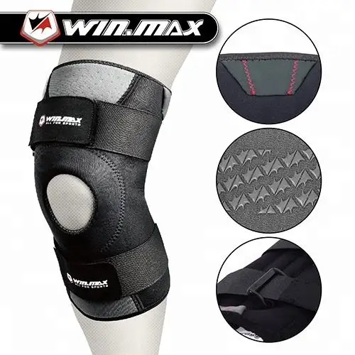 WIN.MAX Adjustable Knee Support Brace Sleeve Waterproof,Relieve Arthritis Meniscus Tear,Open Patella Stabilizer Adult Protector