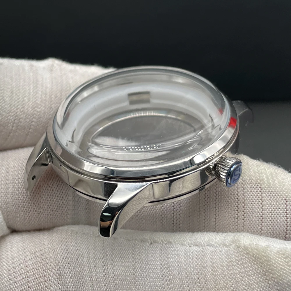 حافظة ساعة من سلسلة Mod Press ، 40 ، مناسبة لـ NH35 ، حركة ميكانيكية NH38 ، فولاذ 316L ، أجزاء حافظة للتعديل ، زجاج مقوس علوي