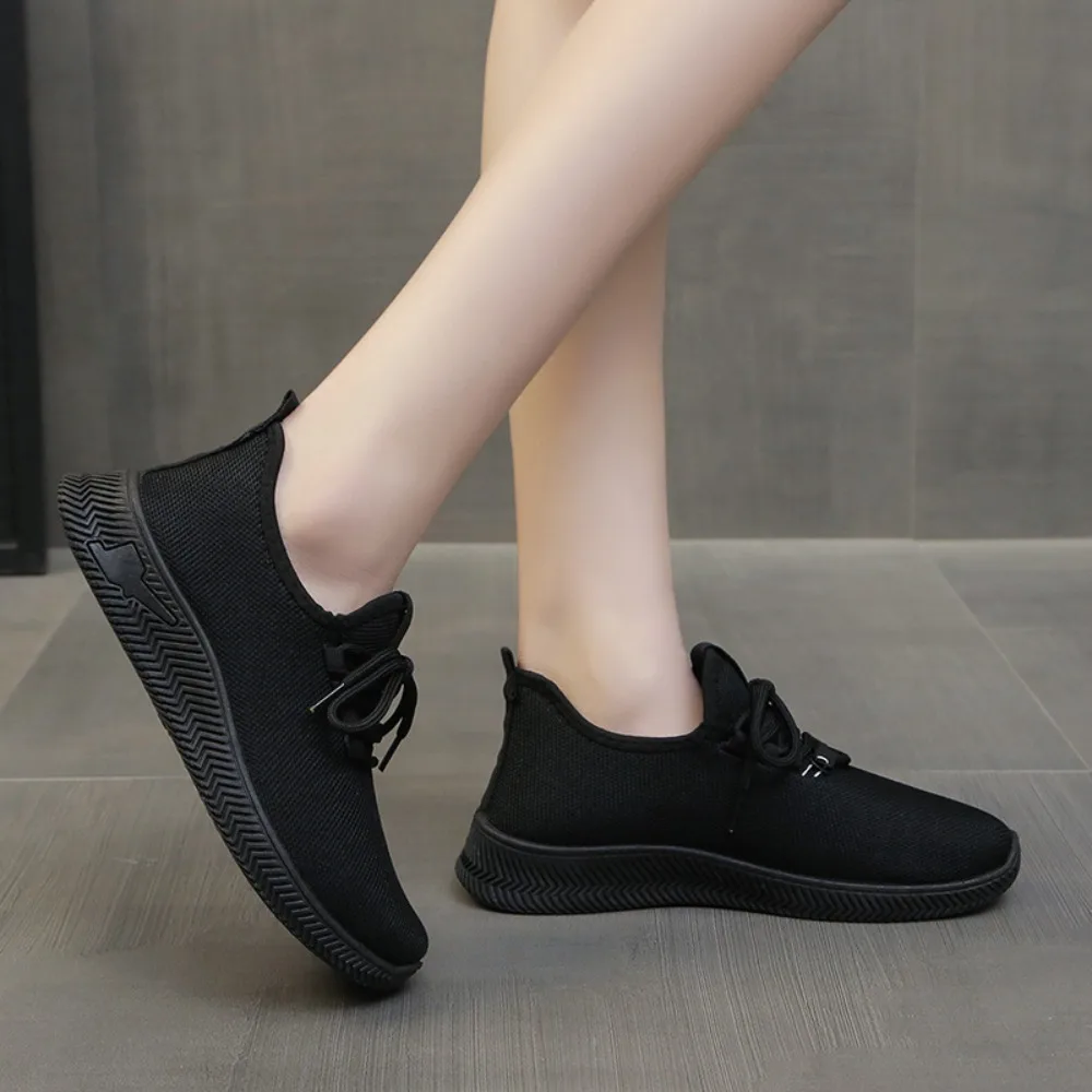 2024 Autumn Women's Breathable Non-slip Platform Fashion New Casual  Shoes for WomenShoes Korean Running Shoes Black Sneakers