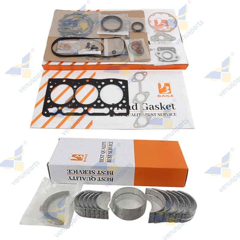 

For Kubota D1105 Full Gasket Kit Set + Main Bearing Con Rod Bearing Engine Overhaul Rebuild Kit
