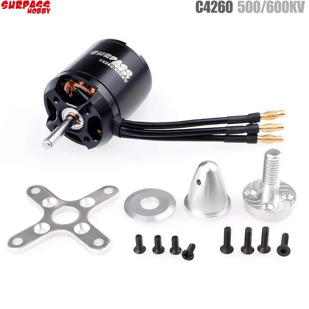 SURPASS HOBBY 3530 C4260 600KV 500KV Brushless Motor for RC Airplane Fixed-wing Glider Aircraft Model