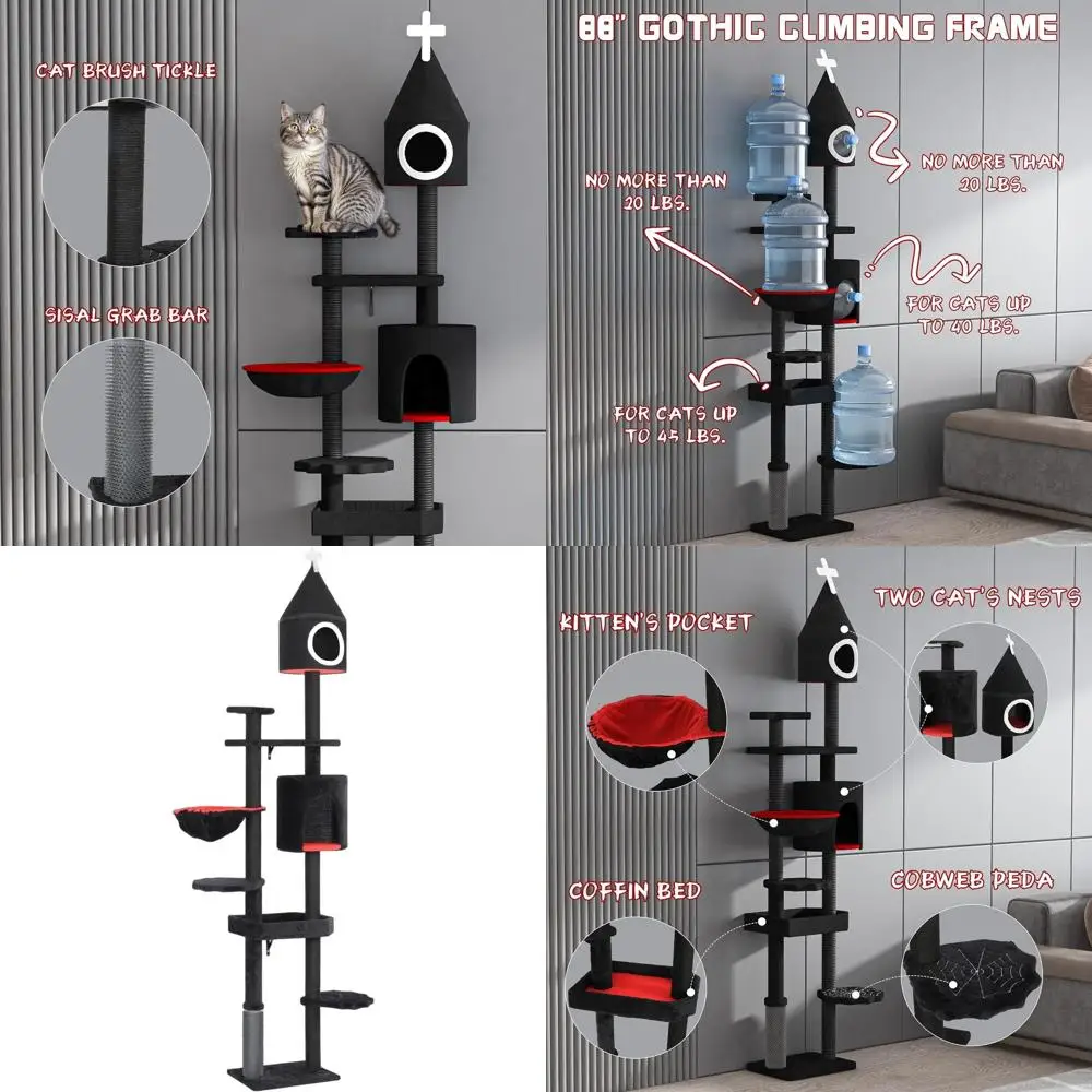 

Giant 88 High Gothic-Style Cat Tree and Condo Tower