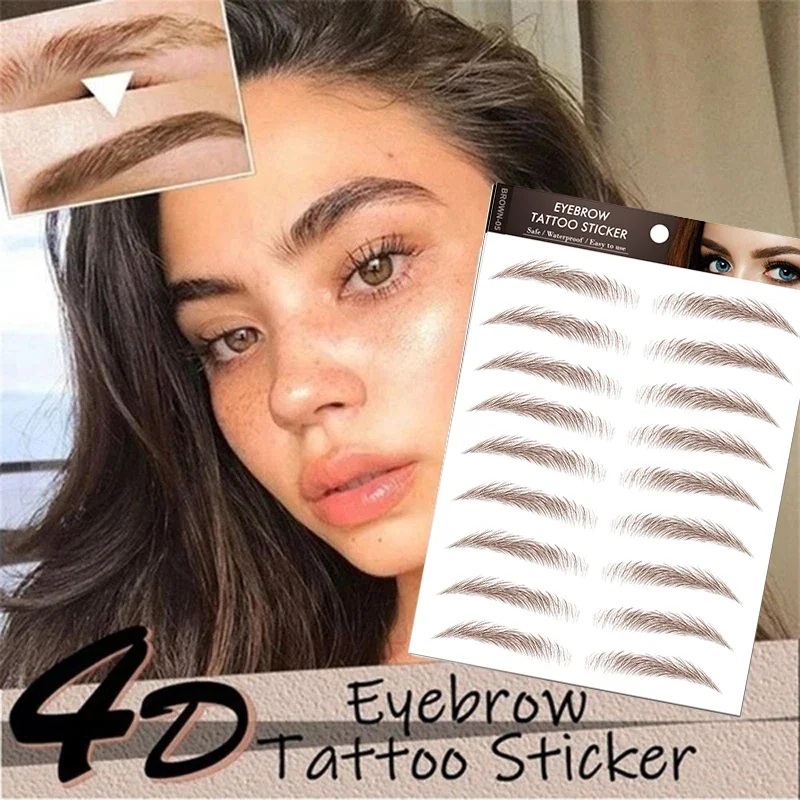 False Eyebrow 6D Eyebrows Sticker Eye Brow Enhancers Hair-like Eye Brow Eyebrow Tattoo Long Lasting Water Transfer Beauty