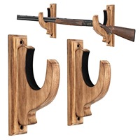 Wall-Mounted Solid-Wood Display for Hunting Guns & Airsoft Swords – GLOCK G17, M16, AR15 Accessories