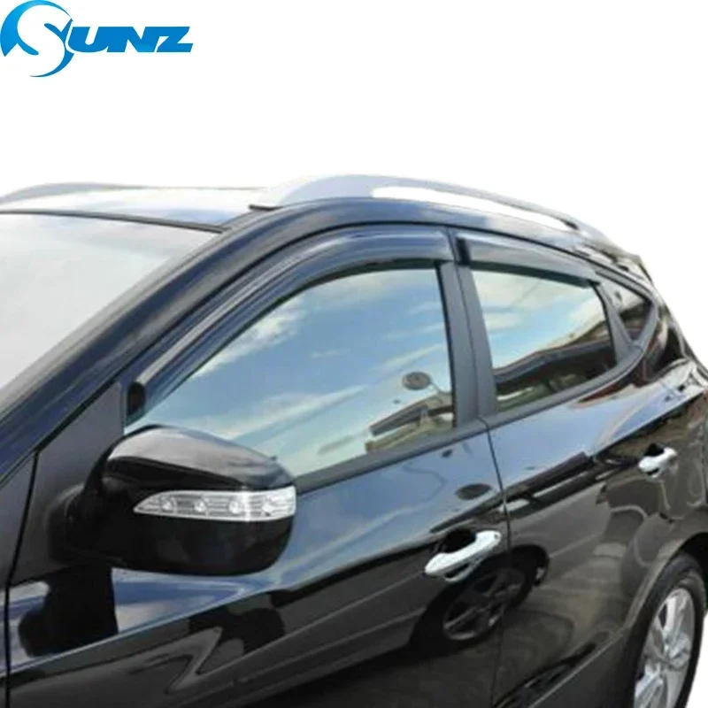 Side Window Visor For Hyundai IX35 2010 2011 2012 2013 2014 2015 Black Door Visor Weathershield Weather Shield Sun Rain Guards