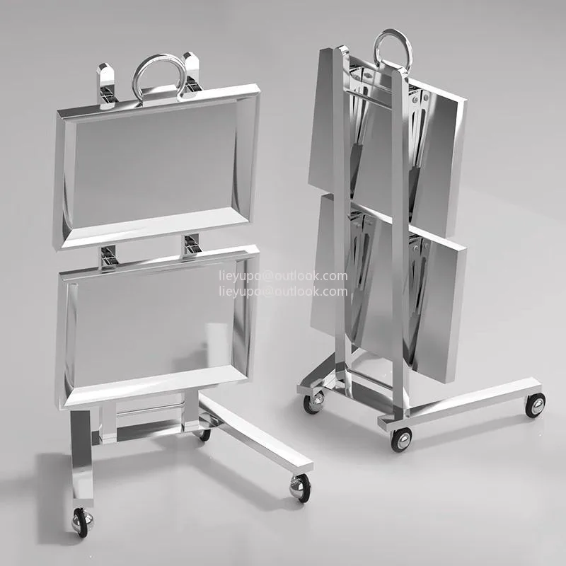 Stainless Steel Foldable Tool Cart Beauty Salon/Barber Shop Trolley Storage workbench supermarket