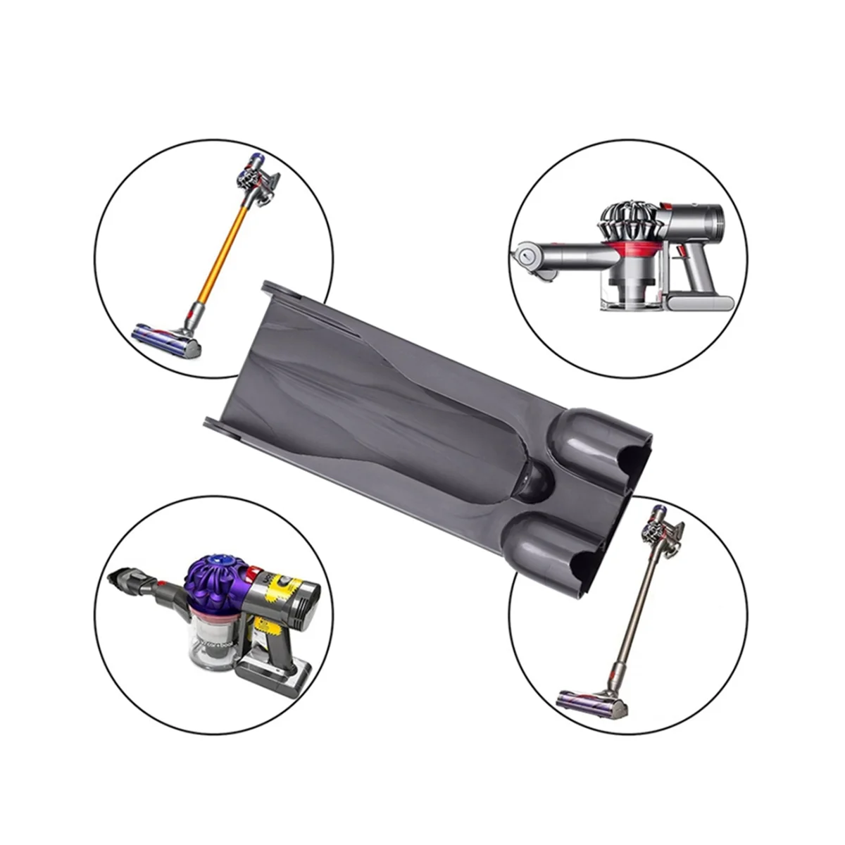Braket Penyimpanan untuk V11//V15/SV15/SV16/SV22 Rak Ekstensi Penyimpanan Ujung Kepala Sikat Penyedot Debu + Dudukan Pengisi Daya-HIM