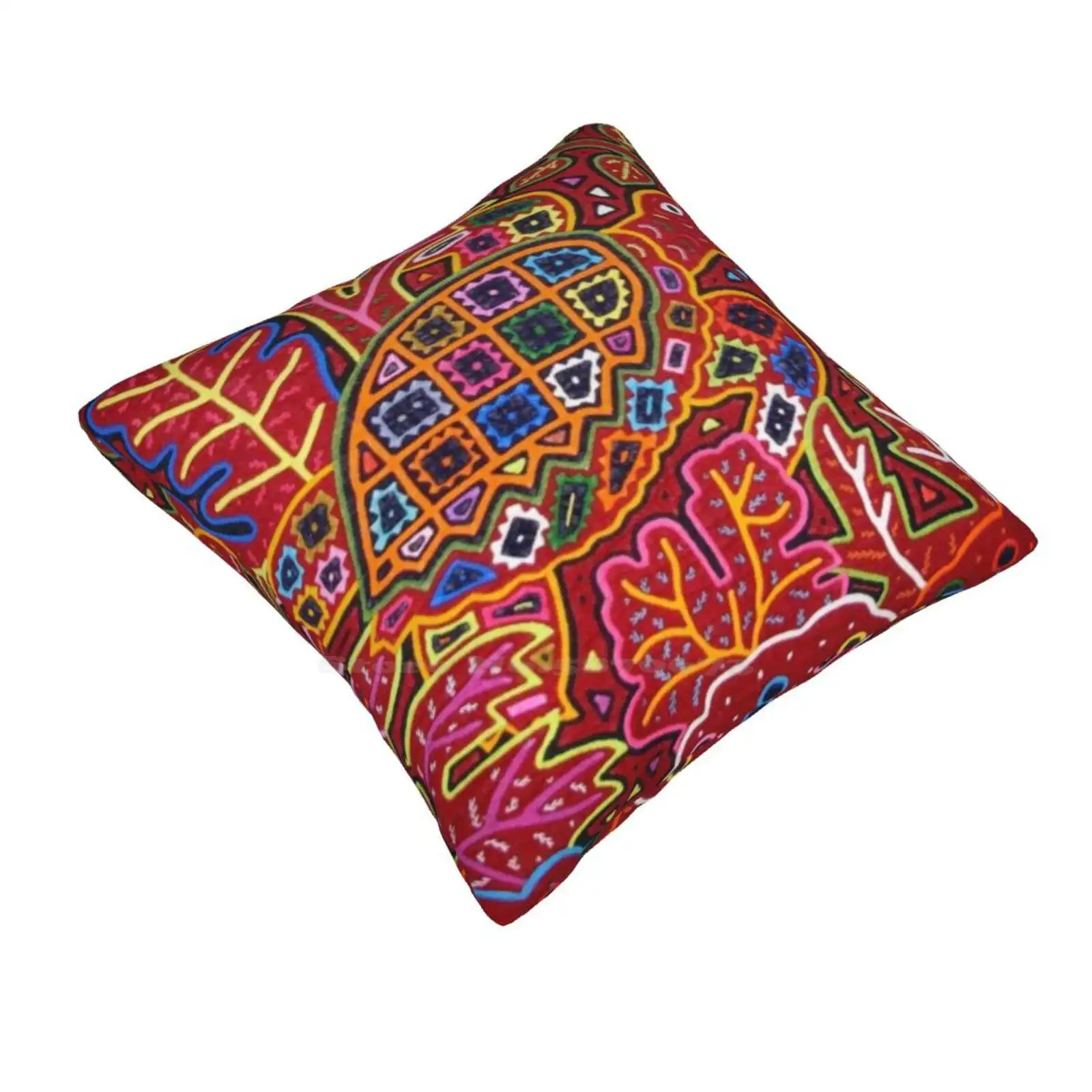 Mola De Panama Throw Cushion Pillow Cover Mola De Panama Artesania De Panama