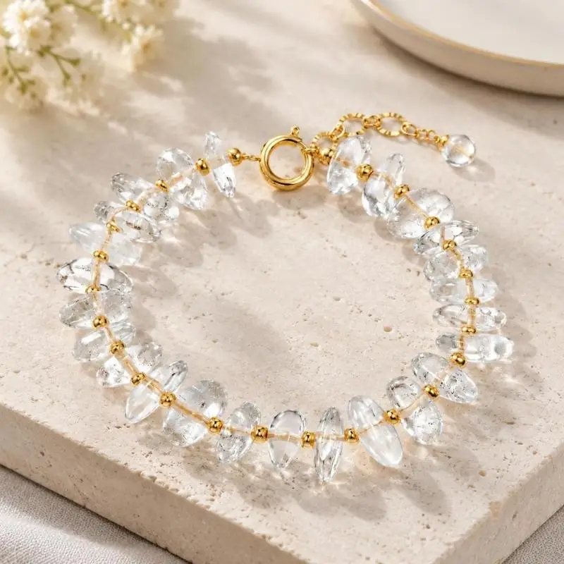 CORD Adjustable Natural Stone Bracelet Jewelry with Spring-Ring Clasp, Extension Chain and Distinctive Bead Pattern Wristband