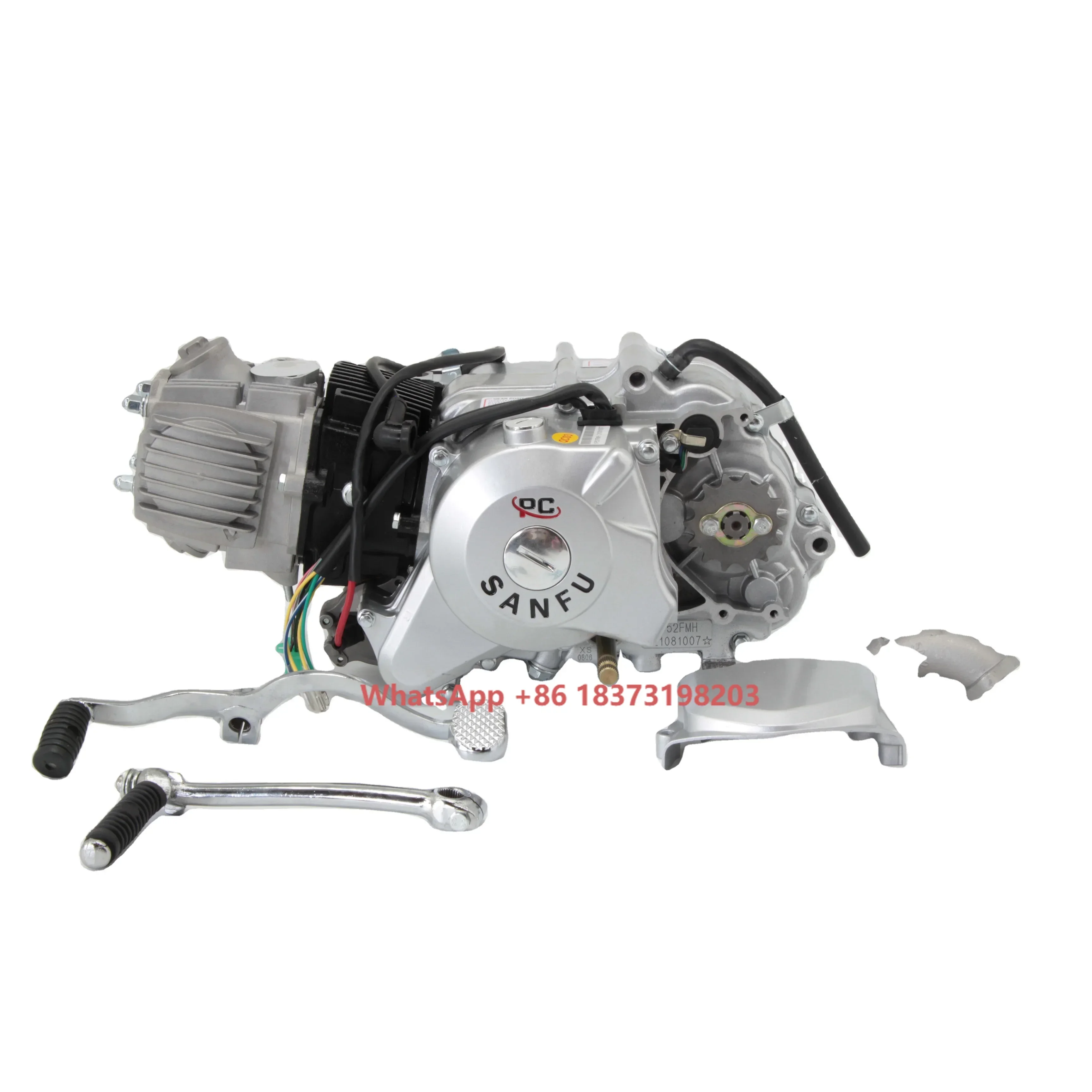 Motorcycle Engine Assembly 110cc Electric Start Automatic for ATV Air Cooled Single-Cylinder Engine