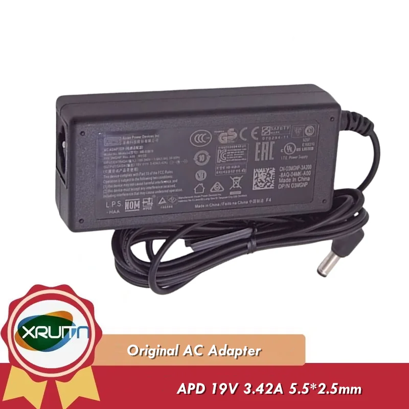

100% Genuine APD 19V 3.42A 65W AC Adapter DA-65C19 DA-65A19 NB-65B19 Charger For DELL 5010 7020 NUC 7ICJYH Laptop Power Supply